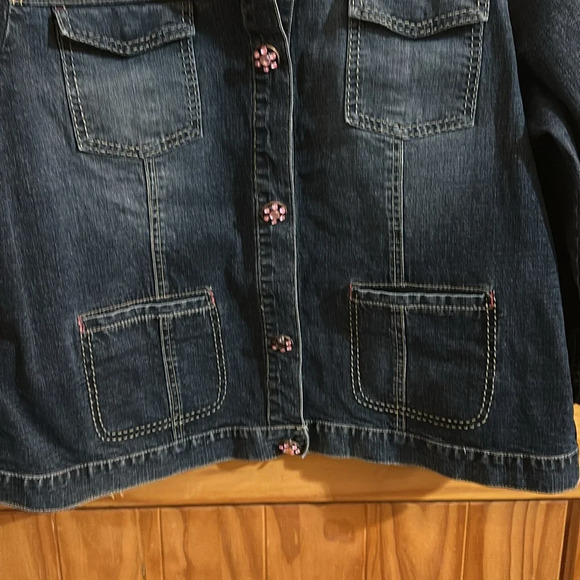 Live A Little Denim Snap Button Up Jacket - Picture 4 of 5